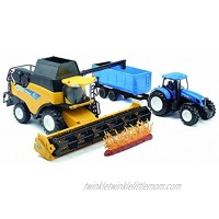 NewRay 5763 New Holland CR9090 & T7000 Model Tractor and Harvester