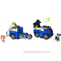 Paw Patrol Chase Split-Second 2-in-1 Transforming Police Cruiser Vehicle with 2 Collectible Figures