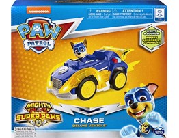 PAW Patrol Mighty Pups Super PAWs Chase’s Deluxe Vehicle with Lights and Sounds
