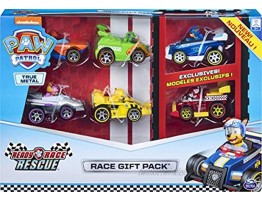 Paw Patrol True Metal Ready Race Rescue Gift Pack of 6 Race Car Collectible Die-Cast Vehicles 1:55 Scale