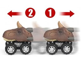 Pull Back Dinosaur Cars Set of 6 Dino Cars Toys with Big Tire Wheel for 3-14 Year Old Boys Girls Creative Gifts for Kids.