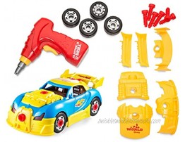 Take Apart Racing Car Toys Build Your Own Toy Car with 30 Piece Constructions Set Toy Car Comes with Engine Sounds & Lights & Drill with Toy Tools for Kids Newest Version Original by Play22
