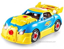 Take Apart Racing Car Toys Build Your Own Toy Car with 30 Piece Constructions Set Toy Car Comes with Engine Sounds & Lights & Drill with Toy Tools for Kids Newest Version Original by Play22