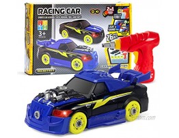 Take Apart Racing Car Toys with Drill Tools STEM 26 Pieces Racing Car Toy Kit Vehicle Assembly Set with Lights & Engine Sounds Building Your Own Car Toy Set Gifts for Kids Boys & Girls