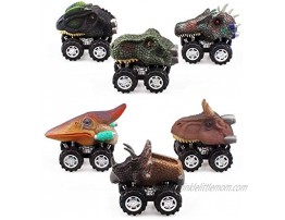ZHMY Dinosaur Toys Pull Back Dinosaur Cars Creative Gifts for 3-12 Year Old Boys Girls 6-Pack Dinosaur